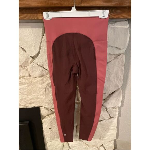 Sweaty Betty Womens Umbra Red Pink Power High-Waist 7/8 Workout Leggings Size 6 - Picture 2 of 6